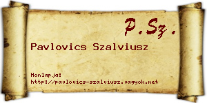 Pavlovics Szalviusz névjegykártya